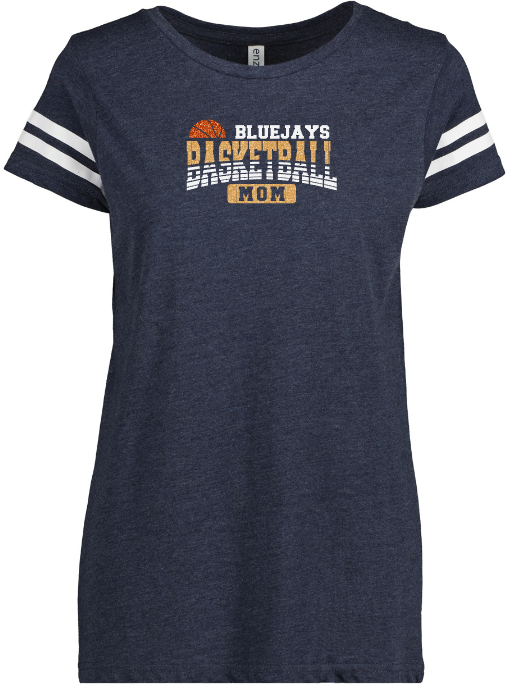 Shepherd Basketball Gear - 2024 -  Ladies Tee - Enza Ladies Jersey Football Tee - 4.5oz
