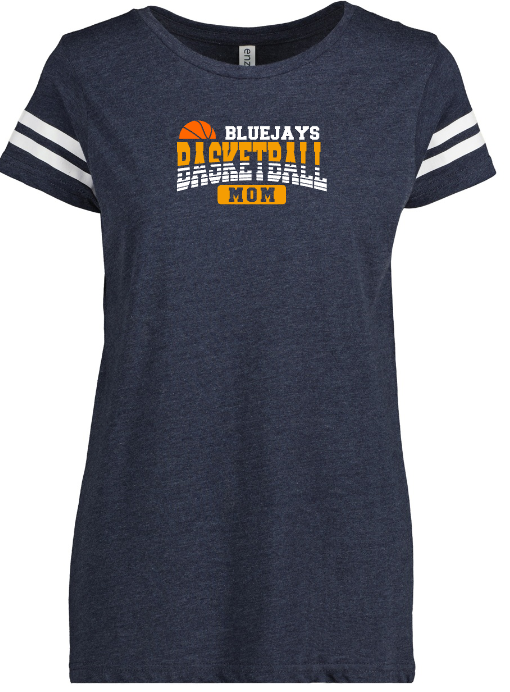 Shepherd Basketball Gear - 2024 -  Ladies Tee - Enza Ladies Jersey Football Tee - 4.5oz