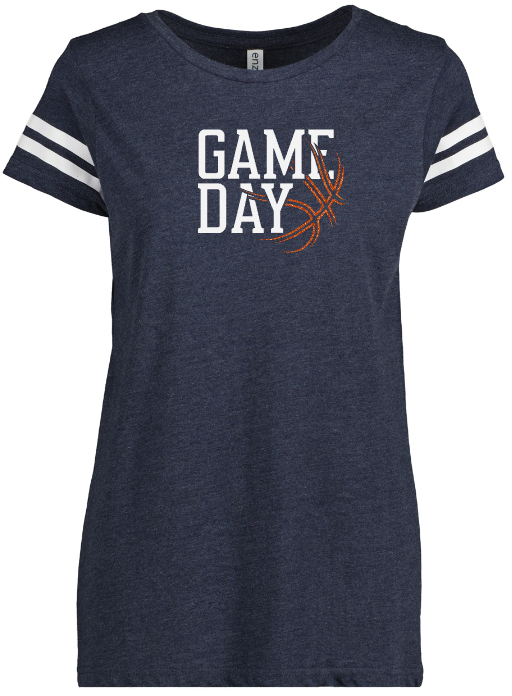 Shepherd Basketball Gear - 2024 -  Ladies Tee - Enza Ladies Jersey Football Tee - 4.5oz