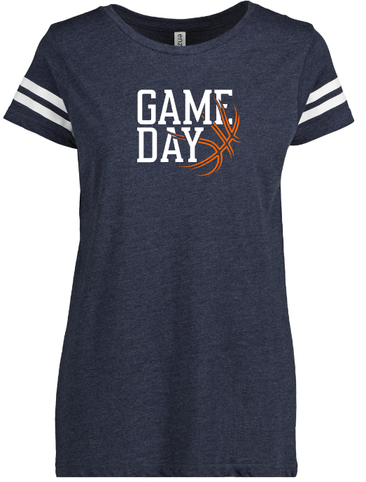 Shepherd Basketball Gear - 2024 -  Ladies Tee - Enza Ladies Jersey Football Tee - 4.5oz