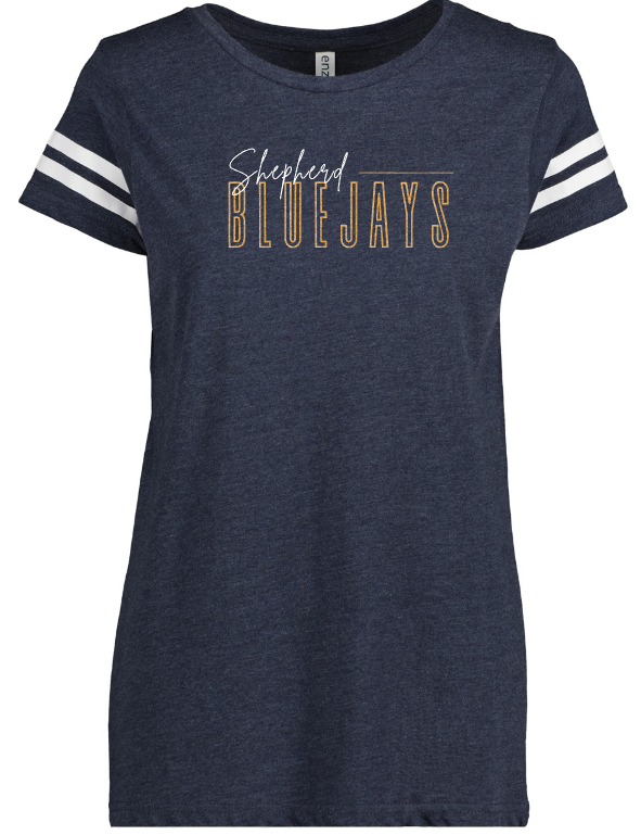 Shepherd Football Spirit Gear - 2025 - Ladies Tee - Enza Ladies Jersey Football Tee - 4.5oz