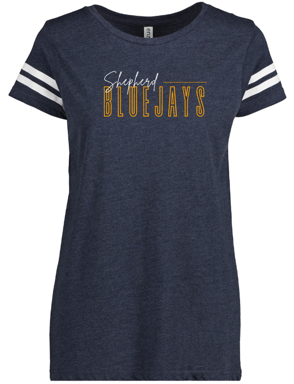 Shepherd Football Spirit Gear - 2025 - Ladies Tee - Enza Ladies Jersey Football Tee - 4.5oz