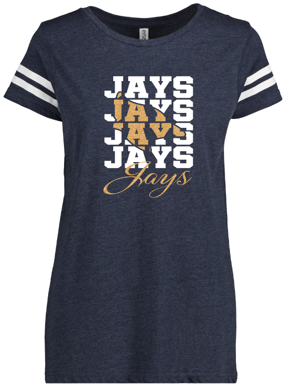 Shepherd Football Spirit Gear - 2025 - Ladies Tee - Enza Ladies Jersey Football Tee - 4.5oz