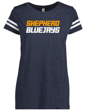 Shepherd Football Spirit Gear - 2024 - Ladies Tee - Enza Ladies Jersey Football Tee - 4.5oz