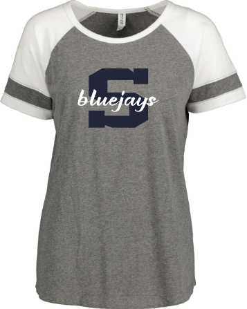 Shepherd Football Spirit Gear - 2026 - Ladies Tee - Enza Ladies Jersey Colorblock Tee - 4.5oz