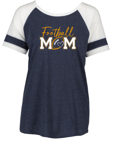 Shepherd Football Mom Gear - 2026 -  Ladies Tee - Enza Ladies Jersey Colorblock Tee - 4.5oz