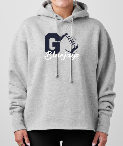 Shepherd Football Spirit Gear GLITTER - 2026 -  Ladies Hooded Sweatshirt - Enza Ladies Heavyweight Boxy Pullover Hood