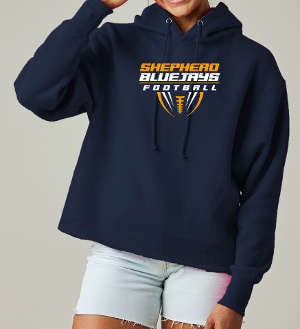 Shepherd Football Gear - 2026 -  Ladies Hooded Sweatshirt - Enza Ladies Heavyweight Boxy Pullover Hood
