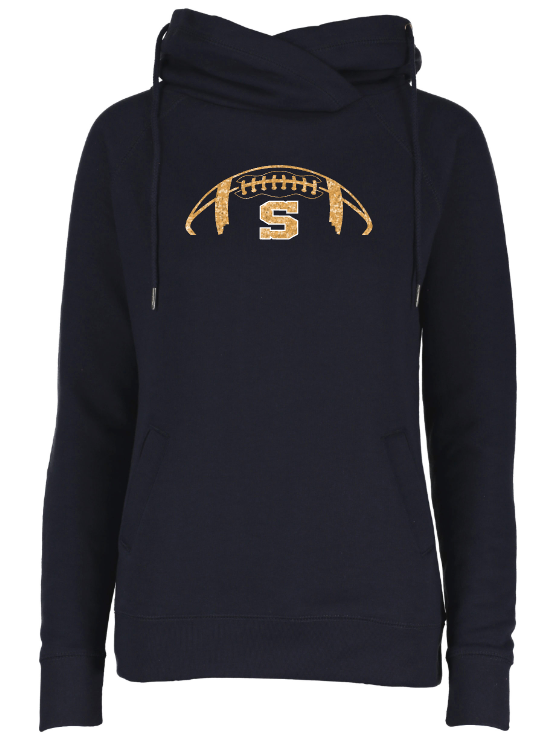 Shepherd Football Gear - 2025 -  Ladies Hooded Sweatshirt - Enza Ladies Classic Fleece Funnel Neck Pullover Hood - 9oz