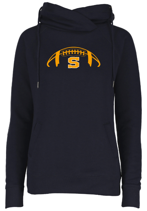 Shepherd Football Gear - 2025 -  Ladies Hooded Sweatshirt - Enza Ladies Classic Fleece Funnel Neck Pullover Hood - 9oz