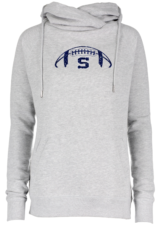 Shepherd Football Gear - 2025 -  Ladies Hooded Sweatshirt - Enza Ladies Classic Fleece Funnel Neck Pullover Hood - 9oz