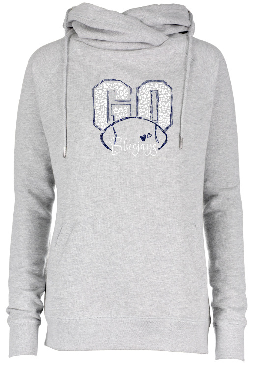 Shepherd Football Gear - 2025 -  Ladies Hooded Sweatshirt - Enza Ladies Classic Fleece Funnel Neck Pullover Hood - 9oz