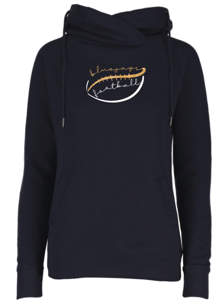 Shepherd Football Gear - 2026 -  Ladies Hooded Sweatshirt - Enza Ladies Classic Fleece Funnel Neck Pullover Hood - 9oz
