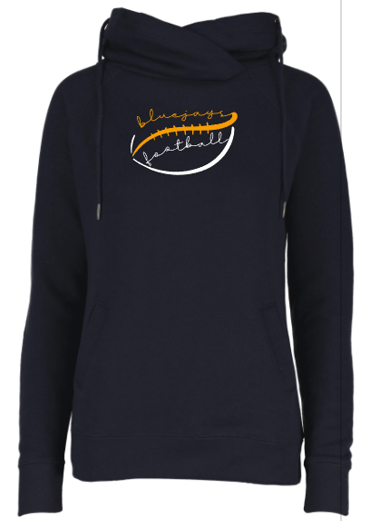 Shepherd Football Gear - 2026 -  Ladies Hooded Sweatshirt - Enza Ladies Classic Fleece Funnel Neck Pullover Hood - 9oz