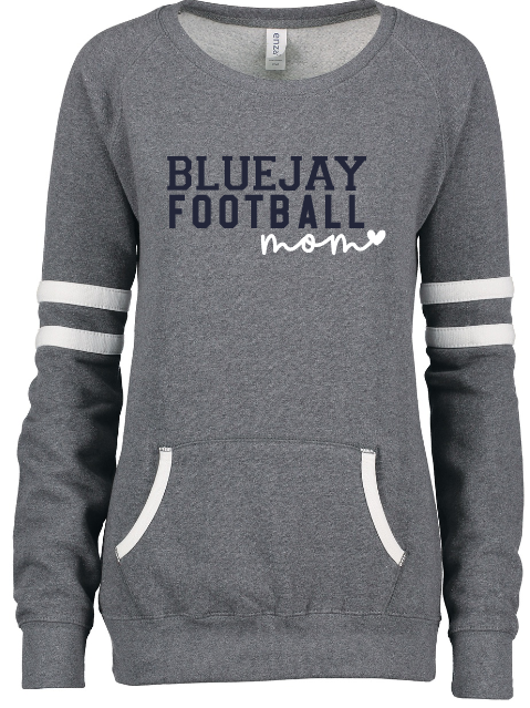 Shepherd Football Family Gear - 2022 - Ladies Crew Sweatshirt - Enza Ladies Varsity Fleece Crew Neck Pullover - 8.0 oz