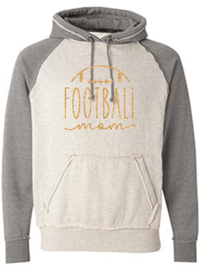 Shepherd Football Mom Gear - 2023 - Adult Hoodie - J. America Vintage Heather Hood - 9.5oz