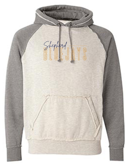 Shepherd Football Spirit Gear - 2025 - Adult Hoodie - J. America Vintage Heather Hood - 9.5oz