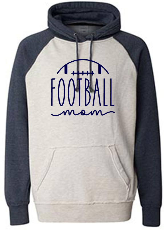 Shepherd Football Mom Gear - 2023 - Adult Hoodie - J. America Vintage Heather Hood - 9.5oz