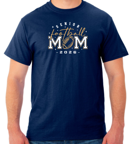 Shepherd Football Senior Mom Gear - 2025 -  Adult Unisex Tee - Jerzees Dri-Power Unisex T-Shirt - 5.4oz