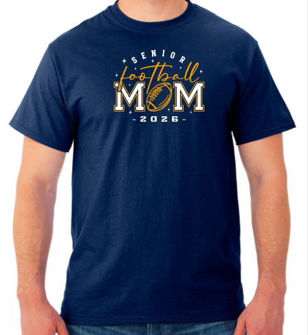 Shepherd Football Senior Mom Gear - 2025 -  Adult Unisex Tee - Jerzees Dri-Power Unisex T-Shirt - 5.4oz