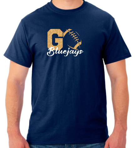 Shepherd Football Spirit Gear GLITTER - 2026 - Adult Unisex Tee - Jerzees Dri-Power Unisex T-Shirt - 5.4oz