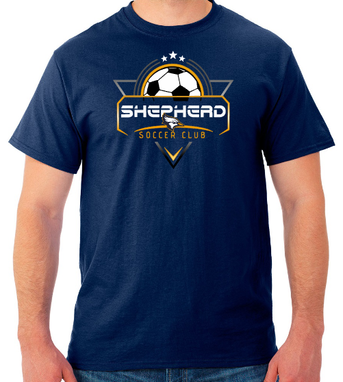 Shepherd Soccer Club Gear - 2026 -  Adult Unisex Tee - Jerzees Dri-Power Unisex T-Shirt - 5.4oz