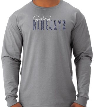 Shepherd Football Spirit Gear - 2025 - Youth Long Sleeve Tee - Jerzees Dri-Power Youth Long Sleeve T-Shirt - 5.4oz