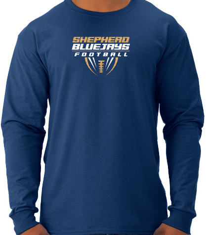 Shepherd Football Gear - 2026 -  Adult Unisex Long Sleeve Tee - Jerzees Dri-Power Unisex Long Sleeve T-Shirt - 5.4oz