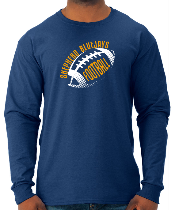Shepherd Football Gear - 2024 -  Youth Long Sleeve Tee - Jerzees Dri-Power Youth Long Sleeve T-Shirt - 5.4oz
