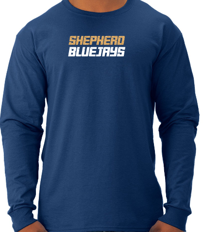 Shepherd Football Spirit Gear - 2026 - Youth Long Sleeve Tee - Jerzees Dri-Power Youth Long Sleeve T-Shirt - 5.4oz