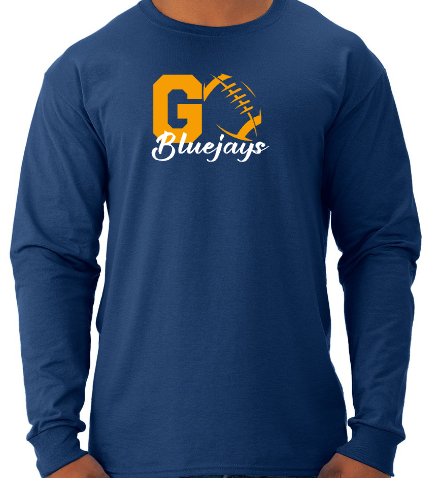 Shepherd Football Spirit Gear - 2026 - Youth Long Sleeve Tee - Jerzees Dri-Power Youth Long Sleeve T-Shirt - 5.4oz
