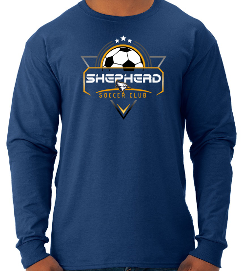 Shepherd Soccer Club Gear - 2026 -  Adult Unisex Long Sleeve Tee - Jerzees Dri-Power Unisex Long Sleeve T-Shirt - 5.4oz