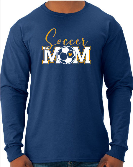 Shepherd Soccer Club Mom Gear - 2026 -  Adult Unisex Long Sleeve Tee - Jerzees Dri-Power Unisex Long Sleeve T-Shirt - 5.4oz