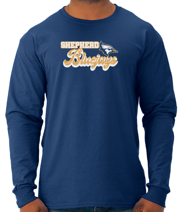 Shepherd Football Spirit Gear - 2023 - Youth Long Sleeve Tee - Jerzees Dri-Power Youth Long Sleeve T-Shirt - 5.4oz