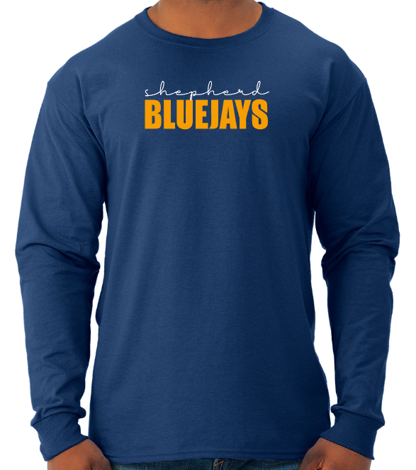 Shepherd Football Spirit Gear - 2024 - Youth Long Sleeve Tee - Jerzees Dri-Power Youth Long Sleeve T-Shirt - 5.4oz