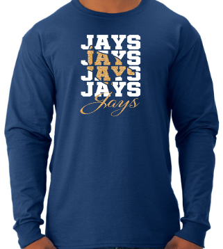 Shepherd Football Spirit Gear - 2025 - Youth Long Sleeve Tee - Jerzees Dri-Power Youth Long Sleeve T-Shirt - 5.4oz