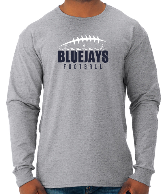 Shepherd Football Gear - 2024 -  Youth Long Sleeve Tee - Jerzees Dri-Power Youth Long Sleeve T-Shirt - 5.4oz