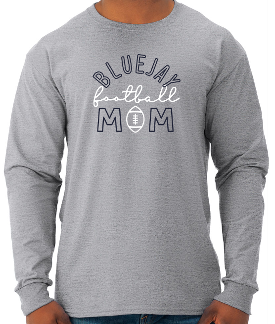 Shepherd Football Mom Gear - 2024 -  Adult Unisex Long Sleeve Tee - Jerzees Dri-Power Unisex Long Sleeve T-Shirt - 5.4oz
