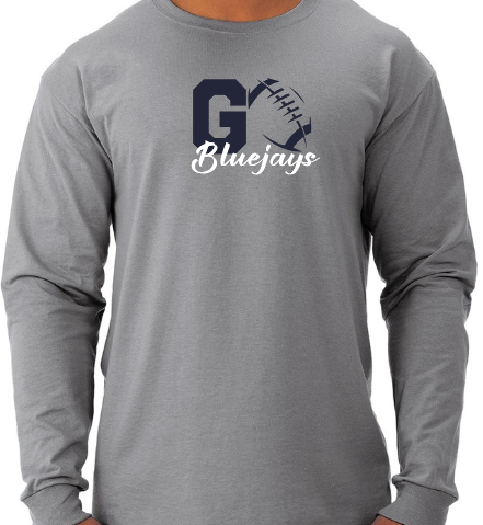 Shepherd Football Spirit Gear GLITTER - 2026 - Adult Unisex Long Sleeve Tee - Jerzees Dri-Power Unisex Long Sleeve T-Shirt - 5.4oz