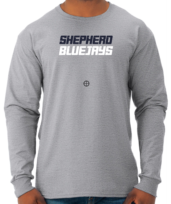 Shepherd Football Spirit Gear - 2024 - Adult Unisex Long Sleeve Tee - Jerzees Dri-Power Unisex Long Sleeve T-Shirt - 5.4oz