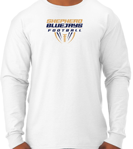 Shepherd Football Gear - 2026 -  Adult Unisex Long Sleeve Tee - Jerzees Dri-Power Unisex Long Sleeve T-Shirt - 5.4oz