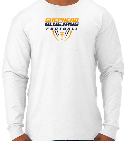 Shepherd Football Gear - 2026 -  Youth Long Sleeve Tee - Jerzees Dri-Power Youth Long Sleeve T-Shirt - 5.4oz