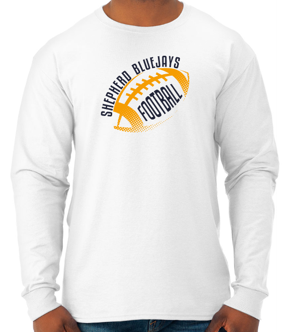 Shepherd Football Gear - 2024 -  Youth Long Sleeve Tee - Jerzees Dri-Power Youth Long Sleeve T-Shirt - 5.4oz