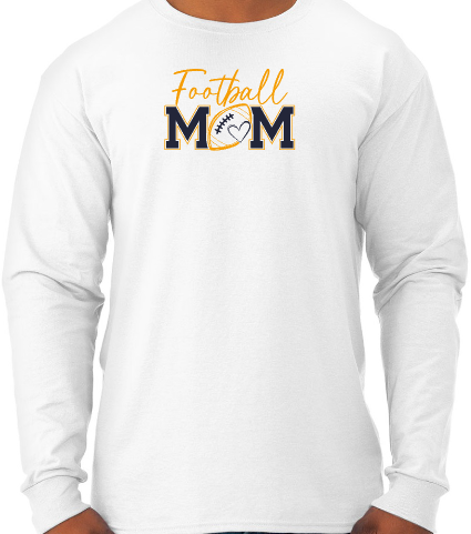 Shepherd Football Mom Gear - 2026 -  Adult Unisex Long Sleeve Tee - Jerzees Dri-Power Unisex Long Sleeve T-Shirt - 5.4oz