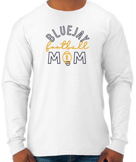 Shepherd Football Mom Gear - 2024 -  Adult Unisex Long Sleeve Tee - Jerzees Dri-Power Unisex Long Sleeve T-Shirt - 5.4oz