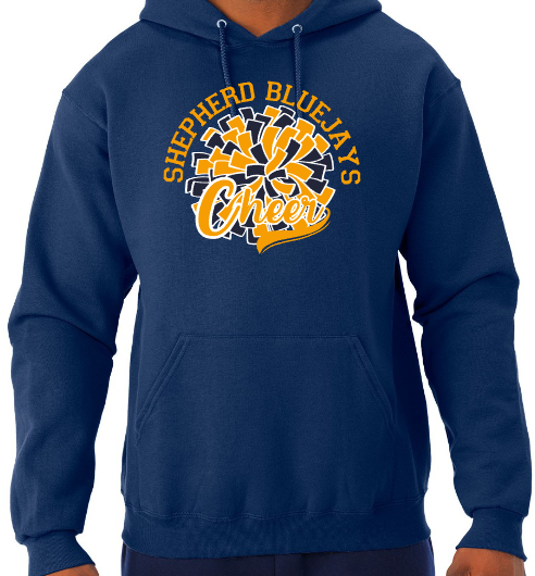 Shepherd Cheer Gear - 2026 -  Adult Unisex Hooded Sweatshirt - Jerzees NuBlend Unisex Hooded Sweatshirt - 8oz