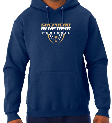 Shepherd Football Gear - 2026 -  Youth Hooded Sweatshirt - Jerzees NuBlend Youth Hooded Sweatshirt - 8oz