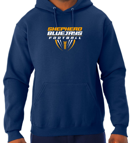 Shepherd Football Gear - 2026 -  Adult Unisex Hooded Sweatshirt - Jerzees NuBlend Unisex Hooded Sweatshirt - 8oz