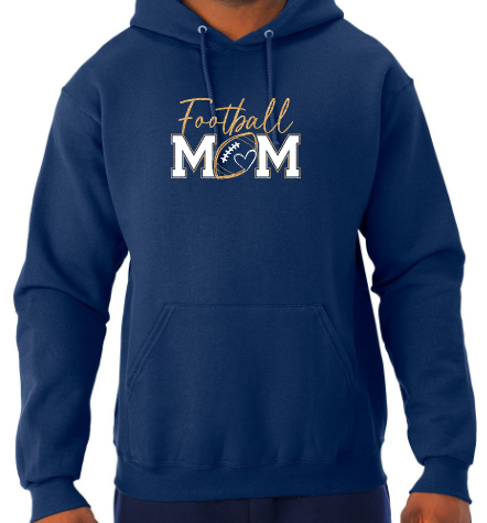 Shepherd Football Mom Gear - 2026 -  Adult Unisex Hooded Sweatshirt - Jerzees NuBlend Unisex Hooded Sweatshirt - 8oz