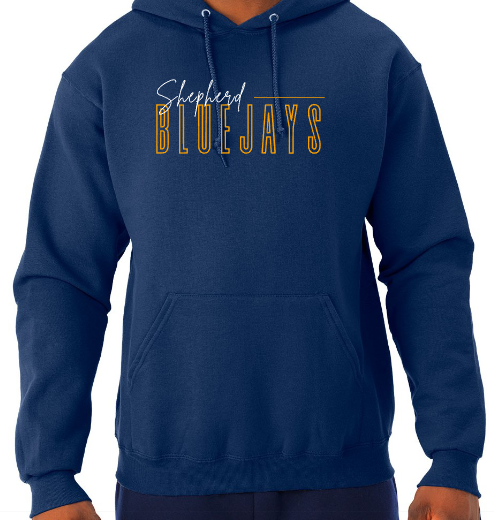 Shepherd Football Spirit Gear STANDARD - 2025 - Adult Unisex Hooded Sweatshirt - Jerzees NuBlend Unisex Hooded Sweatshirt - 8oz
